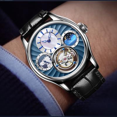 China Hot Selling Classic Automatic Alarm Vintage Tourbillon Movement Watches SKYSEED Businessman Watch for sale