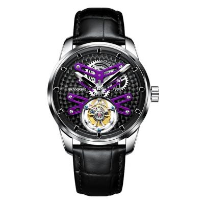 China Tour-Billon High-End Visible Movement Mechanical Men Wristwatches SKYSEED Water Resistant Design Mechanical Watch for sale