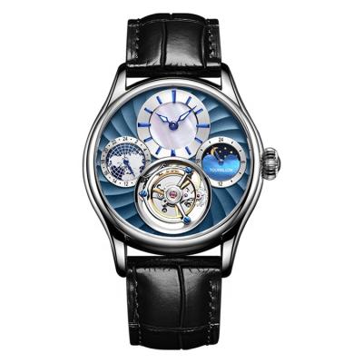 China Alarm 2022 New Arrival Fashion Automatic Leather Strap Men's Watches SKYSEED Tourbillon Movement Watch for sale