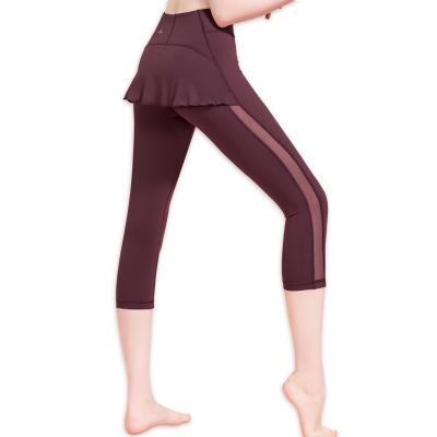 China Custom Lady Tight Legging Skirt Fashion Sports Yoga Breathable Training Pants Shirts Stretch Quick Dry Gym Yoga Sports Routine Wear for sale