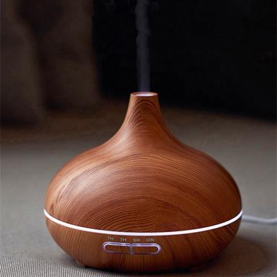 China Household Humidifier Oil Diffuser Factory Success Aroma Diffuser 300ml Wood Grain Ultrasonic Mini Humidifier for sale