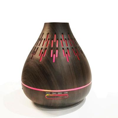 China Single Electric Household 400ML Grain Air Humidifier Atomizer Essential Oil Dark Wood Diffuser Electric Aroma Diffuser for sale