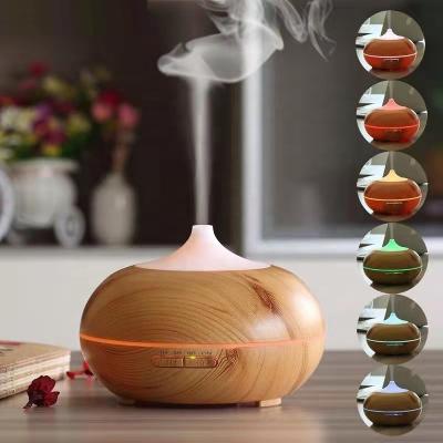 China Household Essential Oil Diffuser 500ml Cold Mist Seven-color LED Lamp Diffuser Room Remote Humidifier Ultrasonic Aromatherapy Diffuser for sale