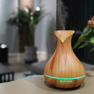 China Household Colorful LED Fragrance Lights Air Aromas Essential Oil Humidifier Ultrasonic Wooden Diffuser for sale