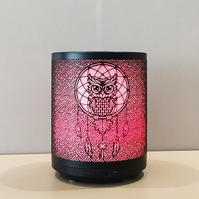 China Factory Sale Household 260ML Owl Iron Art Essential Oil Hot Ultrasonic Cool Mist Air Ceramic Aroma Diffuser for sale