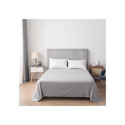 China Hot Selling Solid Color Comfortable 3 Pieces Brushed Soft King Queen Size Bedding Flat Sheet for sale