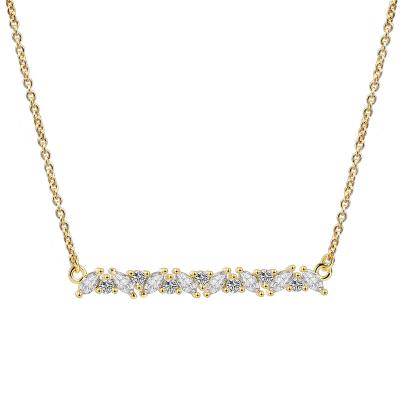 China 2023 New Fashionable Luxury Diamond-studded Embedded Zircon Necklace Fashion Light Zircon Clavicle Chain From YiHe for sale