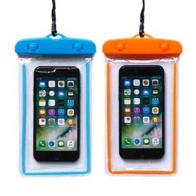 China Waterproof PVC Mobile Phone Accessories Waterproof Cell Phone Case Bag Universal Wholesale Under Water Phone Pouch Case for sale