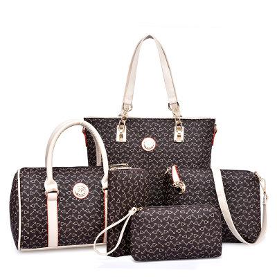 China Wholesale PU Fashion Designer 5 Piece Set Women Bags Custom Brand Ladies Bags Handbag Set For Women for sale