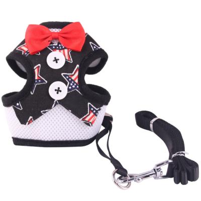 China Viable Dog Leash Dog Chest Strap Pet Vest Party Dress Bow Tie Chest Strap Pet Leash for sale