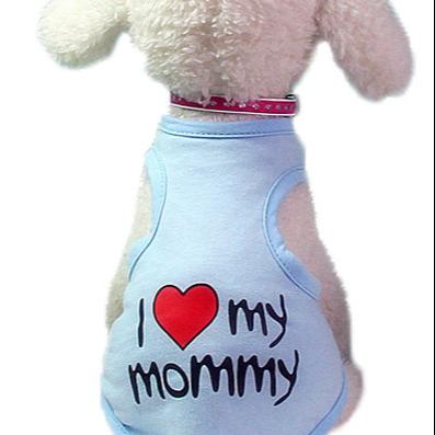 China Pet Viable Summer Vest Cool Wholesale I Love Mom Teddy Hiromi Bichon Dog Pet Vest Vest for sale