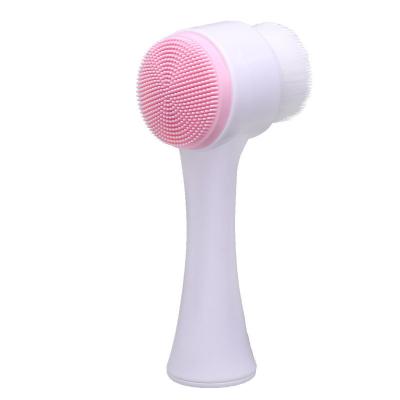 China 2021 2021 Double Side Silicone 3D Facial Beauty Tool Face Washing Brushes Universal Comic Brush Manual Wash Cleaning Skin Care for sale