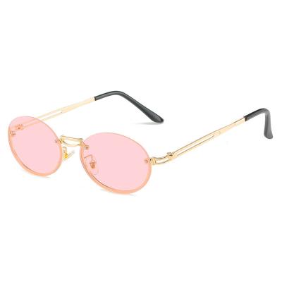 China 2022 Luxury Classic Small Frame Training Mirror Eyewear Brand Designer Sunglasses Women Vintage Alloy Fashion Sun Glasses Oculos De Sol Masculino for sale