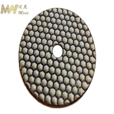 China Wholesale Promotional Diamond Abrasive Flexible Flooring Resin Stone Products Dry Polishing Pad For Granite Marble Quartz Sand 4/5 Inch for sale