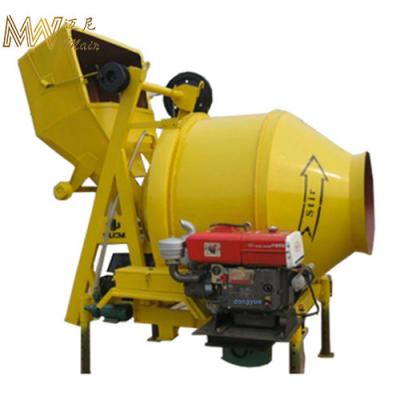 China Constrction Hydraulic Tipping Hopper Construction Self Loading Portable Diesel Engine Concrete Mixer With Lift JZC350R JZR350 Plant for sale