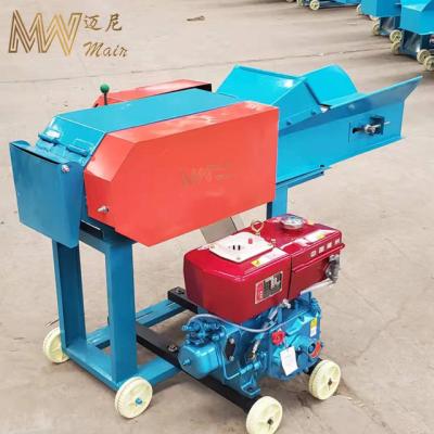 China Farm Portable Diesel Plant Fodder Silage Agricultural Electric Chopper Animal Feed Making Machine Straw Cutting Big Chaff Grass Cutter for sale