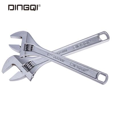 China DingQi Eco-Friendly 10 Inch 12 Inch Double-Bubble European Adjustable Wrench Carbon Steel Tool Material Screw Wrenches for sale