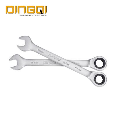 China DingQi Eco-friendly Super Strength Hand Tool Crv Double Sided Ratchet Wrench for sale