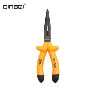 China DINGQI High Quality Eco-friendly 6 Inch Insulation Side Cutter Entering Flat Bit Pliers For Polishing for sale