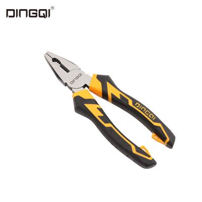 China DingQi 8 Inch Combination Pliers High Quality MULTI FUNCTIONAL Wire Cutting Pliers With PVC Handle for sale