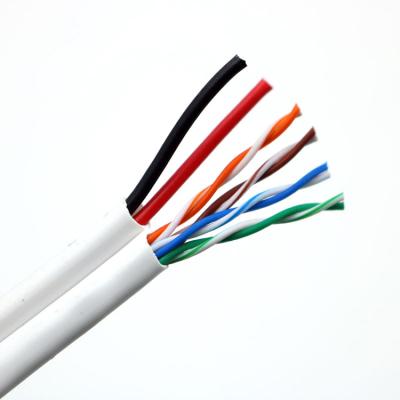 China High Quality Indoor Outdoor Indoor Cable 305M UTP Cat5e Combo Siamese Cable With 2C Power Cable for sale