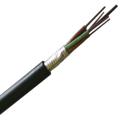 China Buried Stranded Outdoor Fiber Optic Pipe / Cable Light-armoured Loose Tube 12 24 48 96 SM MM 144 Core GYTS GYTA for sale