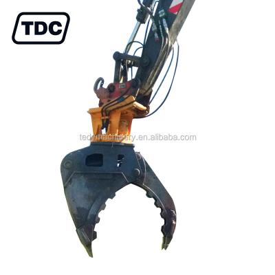 China High Quality Grab Stone Mini Excavator Hydraulic Rotary Grab Bucket Clamp for sale