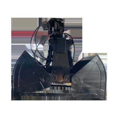 China Hydraulic Sand Clam Grab Shell Grapple Attachment For Scrap Steel for sale