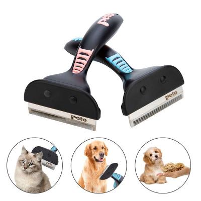 China Universal Powerful Removal Knotted Pet Hair Removal Knife Stainless Steel Dog Head Brush Viable Cat Hair Grooming Floating Comb for sale