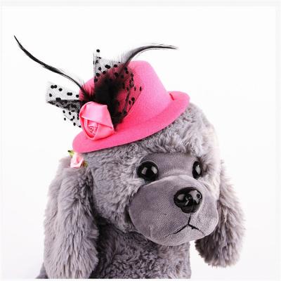 China Sustainable Holiday Wear Available 4 Colors Noble Princess Pet Hat For Small Dogs for sale