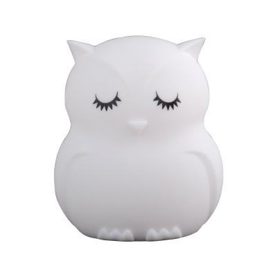 China Touch Control & Owl Baby Night Light Kids Remote Control Baby Nursery Silicone Baby Lamp Rechargeable Night Light with Remote Control for sale