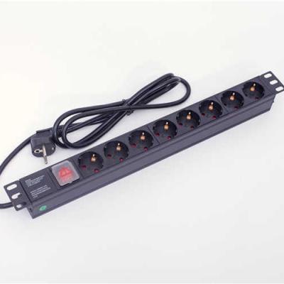 China Reliable CE 1.5u Rohs 8 Ways 1u Germany Type Socket Power Distribution Unit PDU Te koop