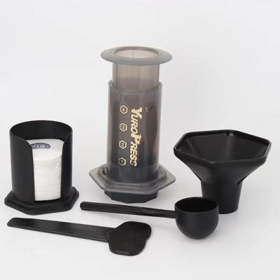 China 2021 New Hotel Professional Manual Portable Miniature Espresso Coffee Machine With PP Chordless Coffee Maker for sale