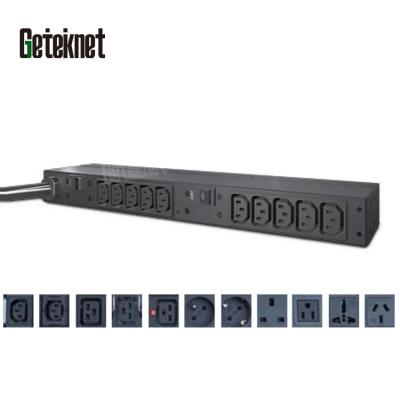 China Industrial PDU 2021 Socket Vertical PDU With Dual Air Switch 24sockets 30a 50a 240V American Or European Type For 44613 Mine for sale