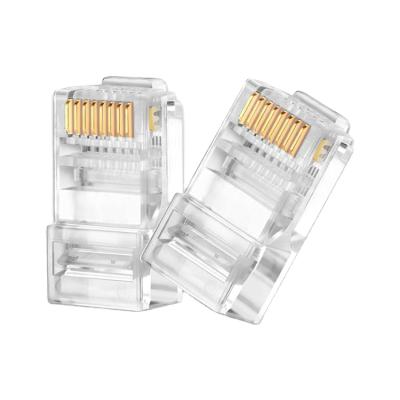 China PC 100PCS UTP Cat6 RJ45 RJ45 Plug Connector 8p8c Transparent Modular Connector Plug UTP RJ45 RJ45 Modular Connector for sale