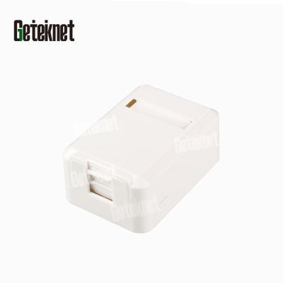 China Network Wiring or Home Use 1 Port Unshielded Outdoor UTP Cabinet Box Ethernet RJ45 Keystone Connector for sale