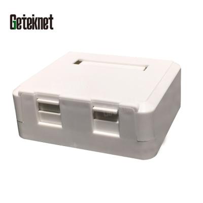 China Home Use Surface Mount Box Left Unshielded Network Or UTP 2 Wire Box RJ45 Trapezoidal Box for sale