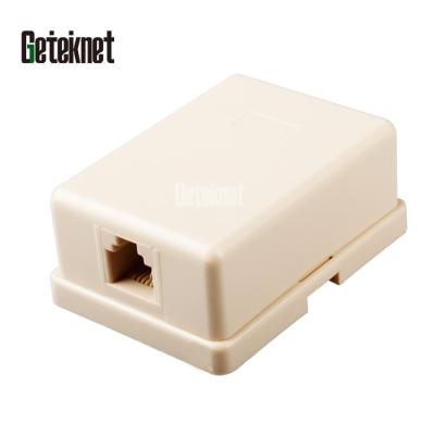 China 1port Telecom RJ11 RJ12 Wall Socket Plug In Box Wall Plate Surface Mount Box 6P6C 6P4C 6P2C Soctke RJ12 Connector for sale