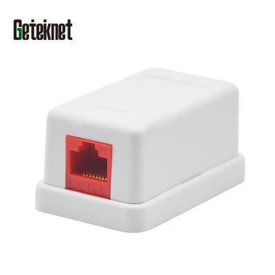 China GETEKNET 8P8C RJ45 Keystone Cat6 Network Jack Box Cat6 Network Junction Box Connecting Surface Mount 19113 / 11314 for sale