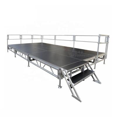 China 18mm adjustable folding plywood leg music performance stage platform for sale for sale