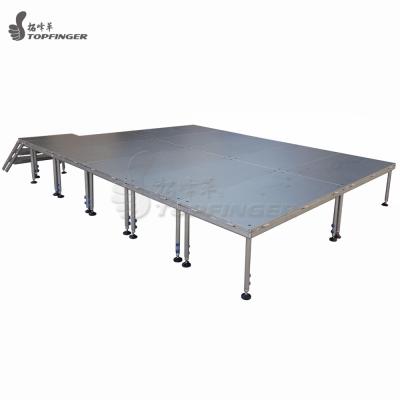 China Outdoor Aluminum Alloy Fast Frame Metal Professional Plastic Iron Outside Concert Portable Pop Up Dance Stage Platform For Band for sale