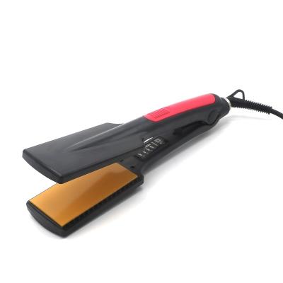 China Household 8814 Hair Straightener LED Display Hair Flat Iron With Wide Plate Aluminum Ceramic Coated For Straightening PTC for sale