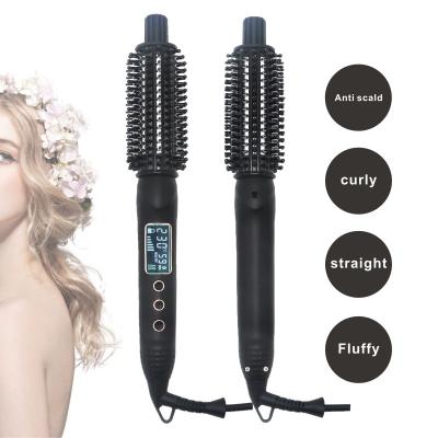 China New Product Commercial Electric Hot Straighter Gradient Color Brush Comb Straightener PTC Automatic Hair Curler for sale