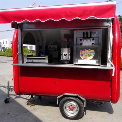 China Easy operate street snack vending equipment cafe food trailer, hot dog carts, mobile food trucks for sale for sale