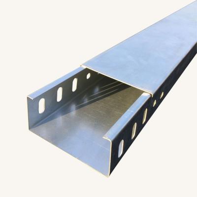 China Telecommunication Hot Dip Galvanized Steel / Pre Galvanized Stainless Steel Steel Cable Trunking Tray With Cover for sale