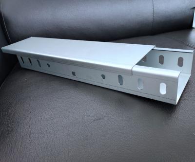 China Telecommunication Pre Galvanized Steel Cable Trunking Tray With Cover Clamps And Other For Mounting Accessories for sale