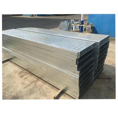 China Steel Electric Perforated Type Steel Power Cable Management Tray Trunking Ladder Supplier for sale