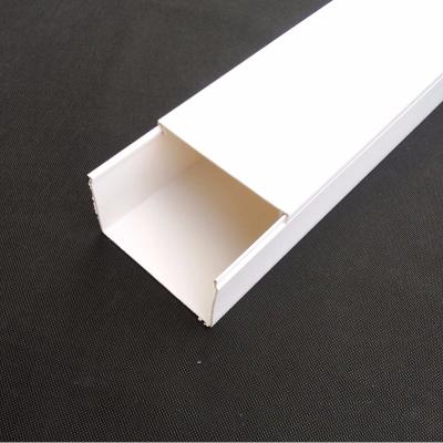 China PVC 12 Years Experiences PVC PVC Trunking Cable Electrical Height PVC Wiring Plastic Conduit Tray Decorative Trunking for sale