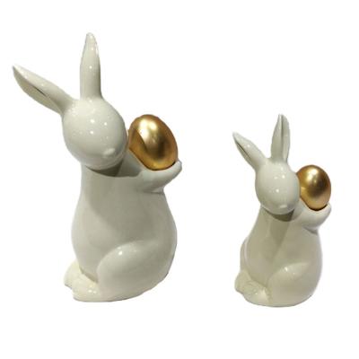 China Rabbit Easter Luxury Gift Ceramic Easter Decoration Customized by Holiday Decorations Redeco Hot Sale Home Decor for sale