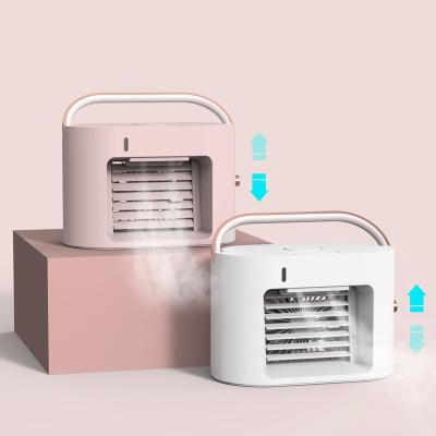 China 2021 New Arrival 3 Wind Speed ​​LED Air Cooling Fan DC5V USB Portable Water To Air Mist Fan Water Jet Cooler for sale